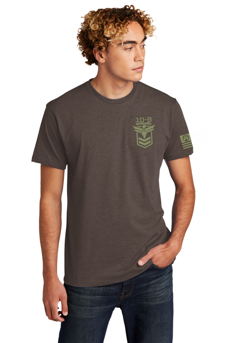 10-8 Freedom Tee - Chocolate Heather - 10-8 Apparel