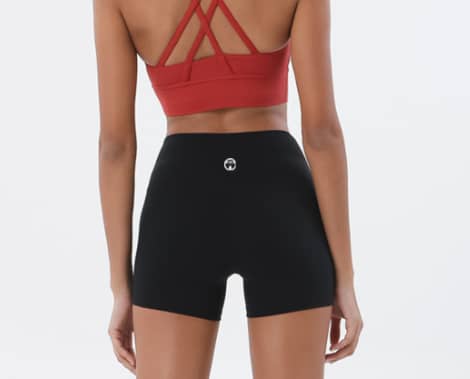 10-8 Ladies Black Fitness Biker Shorts - 10-8 Apparel