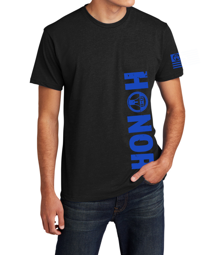 10-8 CUF Honor Vertical Flag Tee- Black - 10-8 Apparel