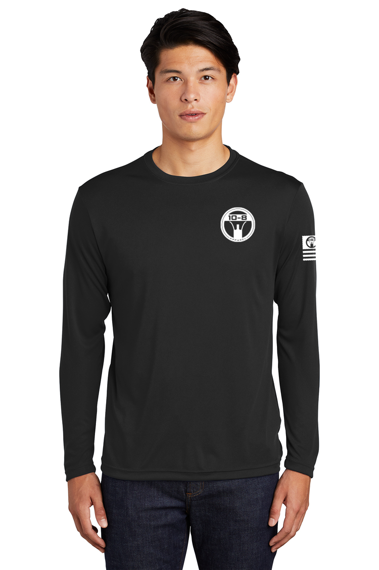 10-8 Spartan  Performance Long Sleeve  - Black - 10-8 Apparel