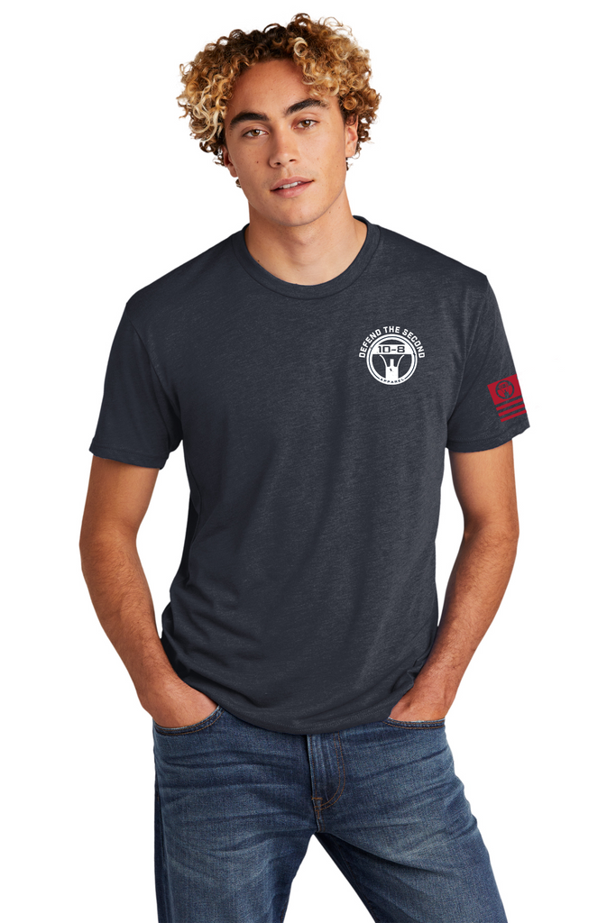 10-8 Defend the Second Tee - Navy Blue Heather - 10-8 Apparel